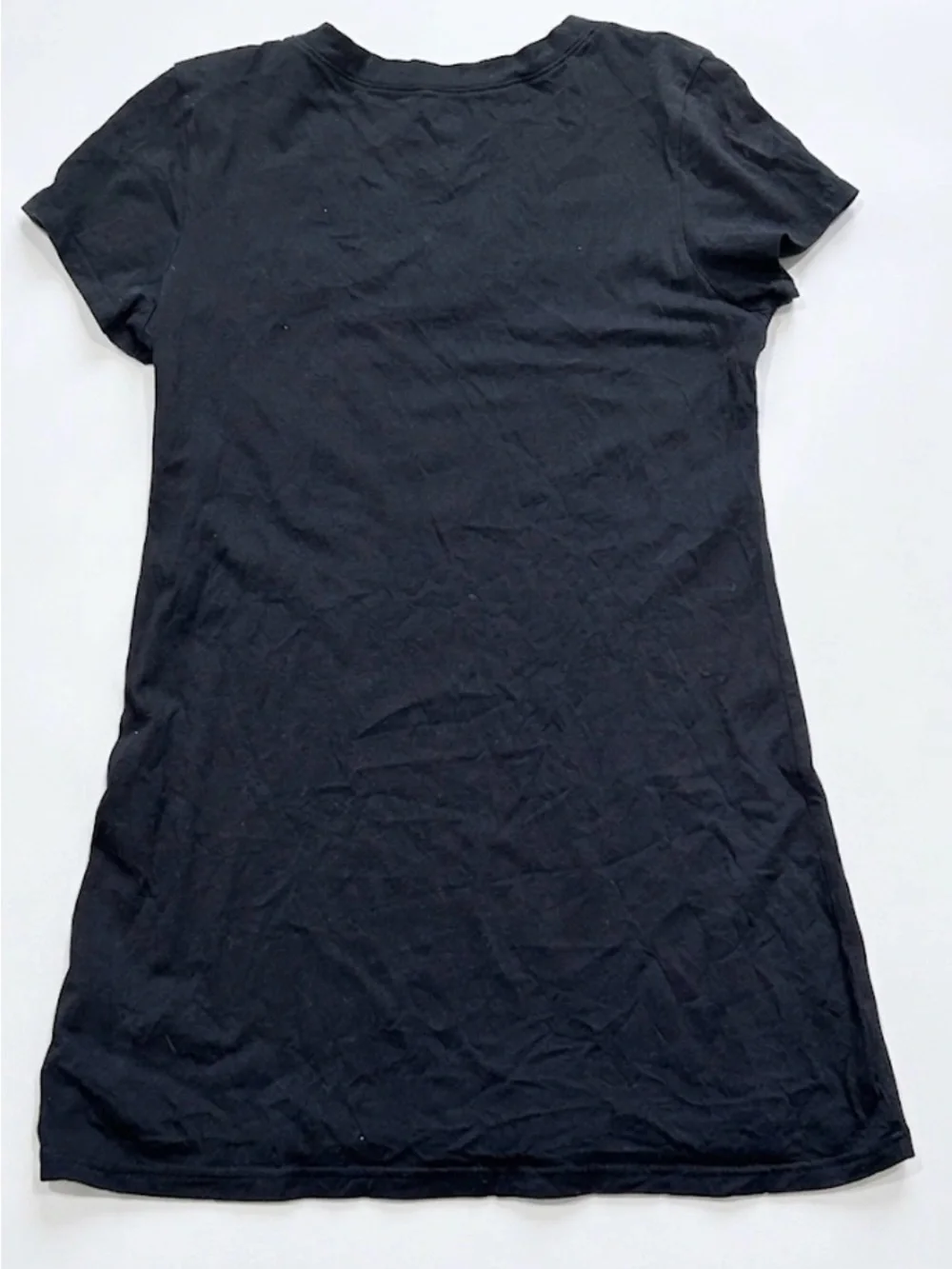 Vtg Rebecca Bonbon T-Shirt Dress Black Y2K Kawaii French Bulldog Graphic Large